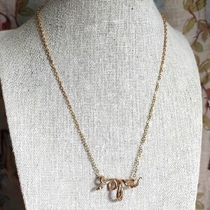 Cobra Snake Serpent Venomous Gold Tone Coiled Up Necklace Halloween Brand New